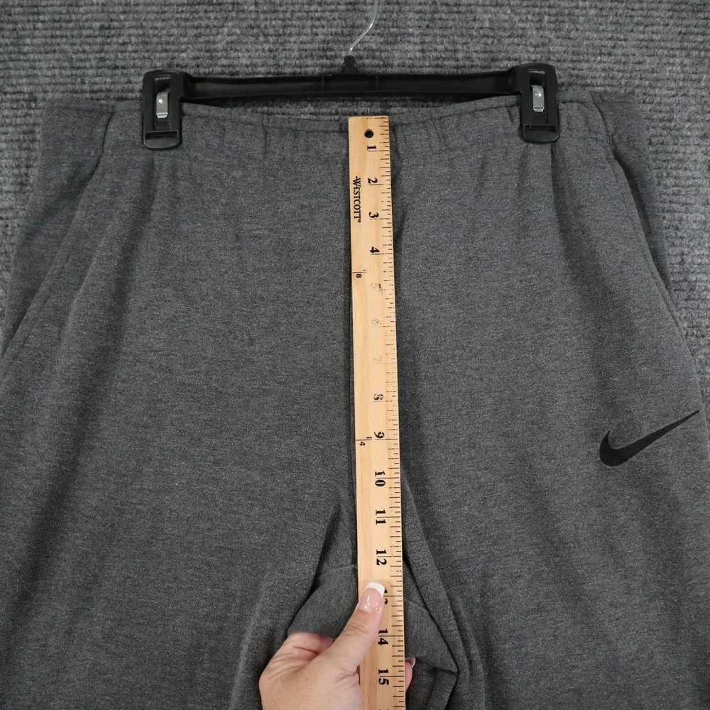 Nike Dri-FIT Training Pants Mens M Grey Heathered Tapered Leg Gym Workout